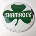 Vintage Shamrock Gasoline Sign – Gas Service Station Pump Plate Porcelain Sign - Image 15