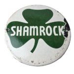 Vintage Shamrock Gasoline Sign – Gas Service Station Pump Plate Porcelain Sign - Image 2