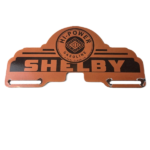 Vintage Shelby Sign Topper – Gas Power Auto Car Porcelain License Plate Topper