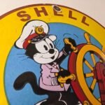 Vintage Shell Gasoline Sign – Felix Gas Pump Service Automobile Motor Oil Sign - Image 5