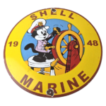 Vintage Shell Gasoline Sign – Felix Gas Pump Service Automobile Motor Oil Sign