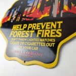 Vintage Shell Gasoline Sign – Forest Service Porcelain Gas Pump Plate Sign - Image 14