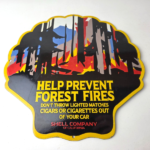 Vintage Shell Gasoline Sign – Forest Service Porcelain Gas Pump Plate Sign - Image 15