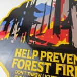 Vintage Shell Gasoline Sign – Forest Service Porcelain Gas Pump Plate Sign - Image 3