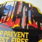 Vintage Shell Gasoline Sign – Forest Service Porcelain Gas Pump Plate Sign - Image 4