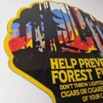 Vintage Shell Gasoline Sign – Forest Service Porcelain Gas Pump Plate Sign - Image 6