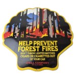 Vintage Shell Gasoline Sign – Forest Service Porcelain Gas Pump Plate Sign