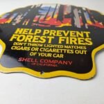 Vintage Shell Gasoline Sign – Forest Service Porcelain Gas Pump Plate Sign - Image 10