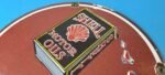 Vintage Shell Gasoline Sign – Free Motoring Gas Oil Pump Plate Porcelain Sign - Image 13