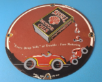Vintage Shell Gasoline Sign – Free Motoring Gas Oil Pump Plate Porcelain Sign - Image 2