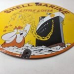Vintage Shell Gasoline Sign – Lotta Gas Pump Service Automobile Motor Oil Sign - Image 10