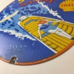 Vintage Shell Gasoline Sign – Marine Boat Porcelain Gas Pump Advertising Sign - Image 14