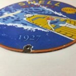 Vintage Shell Gasoline Sign – Marine Boat Porcelain Gas Pump Advertising Sign - Image 10