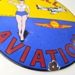 Vintage Shell Gasoline Sign – Military Gas Pump Service Automobile Motor Sign - Image 11