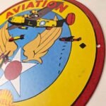 Vintage Shell Gasoline Sign – Military Navy War Bombs Gas Pump Porcelain Sign - Image 13