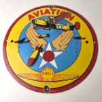 Vintage Shell Gasoline Sign – Military Navy War Bombs Gas Pump Porcelain Sign - Image 15
