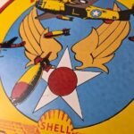 Vintage Shell Gasoline Sign – Military Navy War Bombs Gas Pump Porcelain Sign - Image 4
