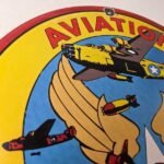 Vintage Shell Gasoline Sign – Military Navy War Bombs Gas Pump Porcelain Sign - Image 5