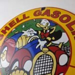 Vintage Shell Gasoline Sign – Old Automobile Gas Oil Pump Porcelain Sign - Image 12