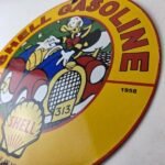 Vintage Shell Gasoline Sign – Old Automobile Gas Oil Pump Porcelain Sign - Image 13