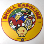 Vintage Shell Gasoline Sign – Old Automobile Gas Oil Pump Porcelain Sign - Image 15