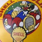Vintage Shell Gasoline Sign – Old Automobile Gas Oil Pump Porcelain Sign - Image 4