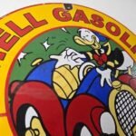 Vintage Shell Gasoline Sign – Old Automobile Gas Oil Pump Porcelain Sign - Image 5