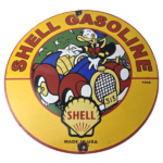 Vintage Shell Gasoline Sign – Old Automobile Gas Oil Pump Porcelain Sign