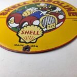 Vintage Shell Gasoline Sign – Old Automobile Gas Oil Pump Porcelain Sign - Image 10