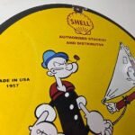 Vintage Shell Gasoline Sign – Popeye & Olive Gas Service Station Porcelain Sign - Image 5