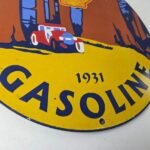 Vintage Shell Gasoline Sign – Redwood Park Gas Oil Pump Plate Porcelain Sign - Image 7