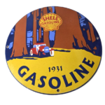 Vintage Shell Gasoline Sign – Redwood Park Gas Oil Pump Plate Porcelain Sign - Image 2