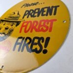 Vintage Shell Gasoline Sign – Smokey Bear Forest Service Gas Porcelain Sign - Image 13