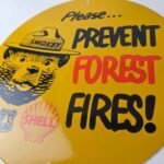 Vintage Shell Gasoline Sign – Smokey Bear Forest Service Gas Porcelain Sign - Image 4