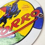 Vintage Shell Gasoline Sign – Zorro Gas Pump Service Automobile Motor Oil Sign - Image 12