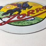 Vintage Shell Gasoline Sign – Zorro Gas Pump Service Automobile Motor Oil Sign - Image 14