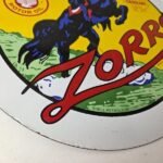 Vintage Shell Gasoline Sign – Zorro Gas Pump Service Automobile Motor Oil Sign - Image 10