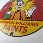Vintage Sherwin Williams Paint Sign – Porcelain Goofy Hardware Store Gas Sign - Image 14