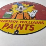 Vintage Sherwin Williams Paint Sign – Porcelain Goofy Hardware Store Gas Sign - Image 10