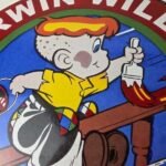 Vintage Sherwin Williams Sign – Paint Brush Painting Comic Gas Porcelain Sign - Image 3