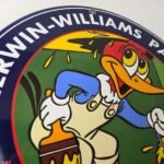 Vintage Sherwin Williams Sign – Paint Brush Painting Gas Oil Pump Porcelain Sign - Image 5