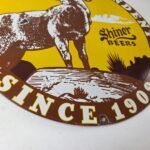 Vintage Shiner Beer Sign – Independent Beverage Gas Station Porcelain Sign - Image 11
