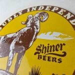 Vintage Shiner Beer Sign – Independent Beverage Gas Station Porcelain Sign - Image 12