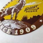 Vintage Shiner Beer Sign – Independent Beverage Gas Station Porcelain Sign - Image 14