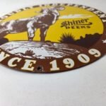 Vintage Shiner Beer Sign – Independent Beverage Gas Station Porcelain Sign - Image 10