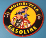 Vintage Signal Gasoline Sign – Harley Davidson Motorcycles Porcelain Sign - Image 2