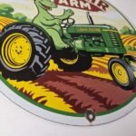 Vintage Sinclair Farm Sign – John Deere Tractor Barn Gas Pump Porcelain Sign - Image 11