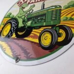 Vintage Sinclair Farm Sign – John Deere Tractor Barn Gas Pump Porcelain Sign - Image 14