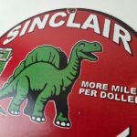 Vintage Sinclair Gasoline Porcelain Sign – Gas Motor Oil Pump Sign - Image 8