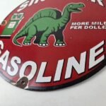 Vintage Sinclair Gasoline Porcelain Sign – Gas Motor Oil Pump Sign - Image 10